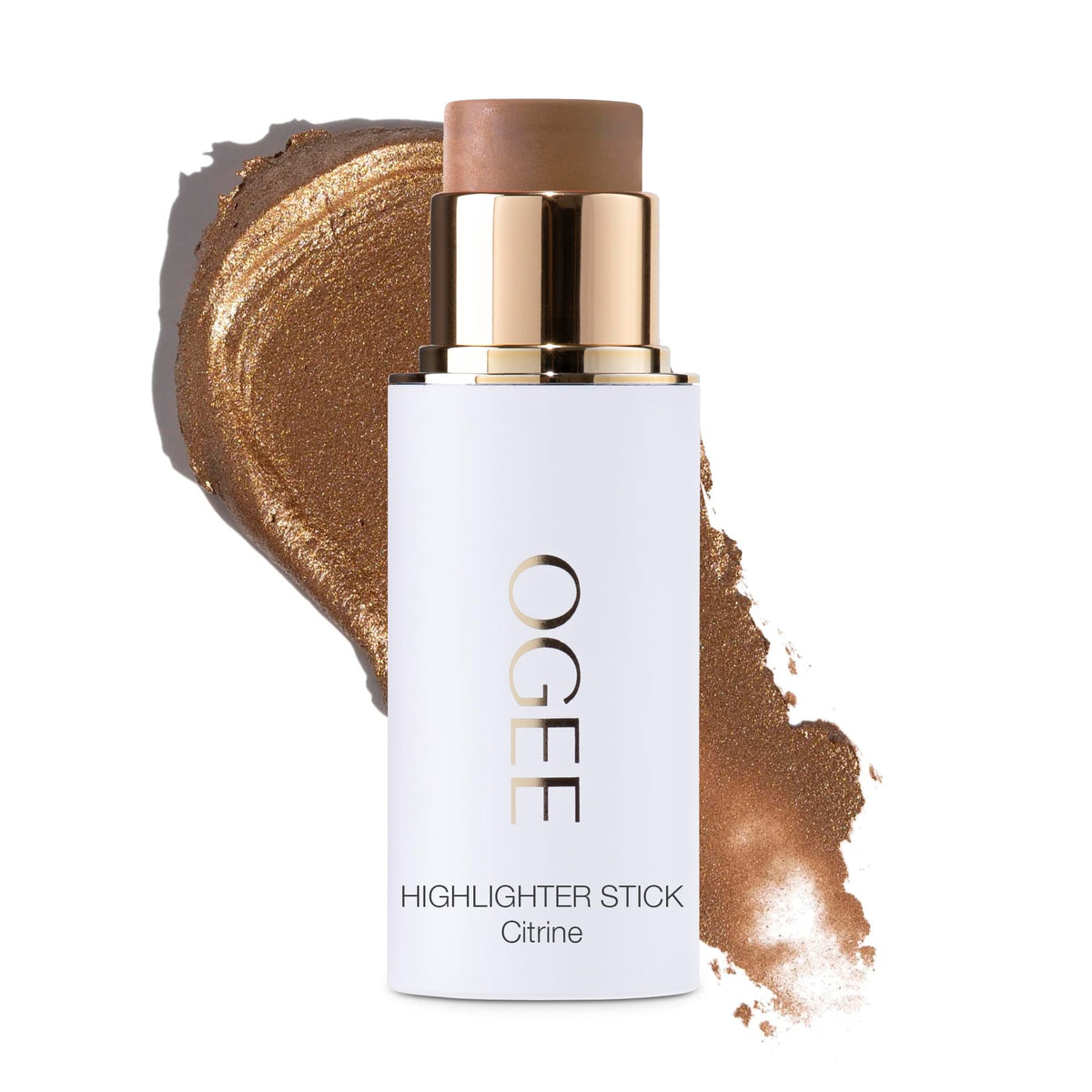 Ogee Sculpted Face Stick Citrine glow on cheekbones for a radiant, natural finish.