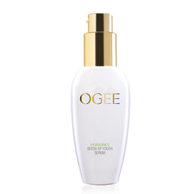 Ogee Seeds of Youth Serum bottle with pump for hydration and glow