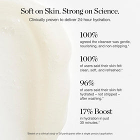 Ogee Silk Dream Cleanser jar application close-up for easy massage and rinse