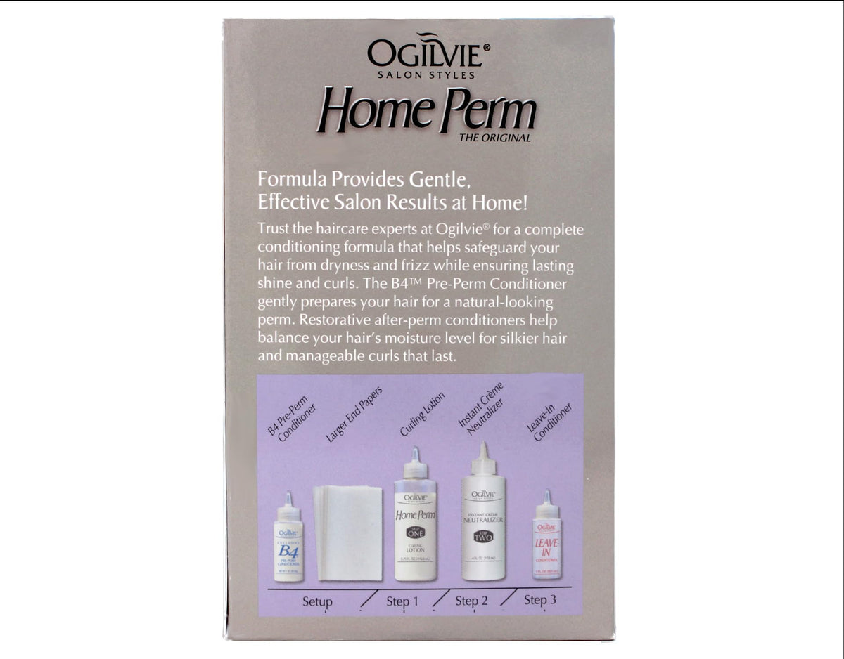 Ogilvie B4 Pre-Perm Conditioner applied to hair for smooth prep.
