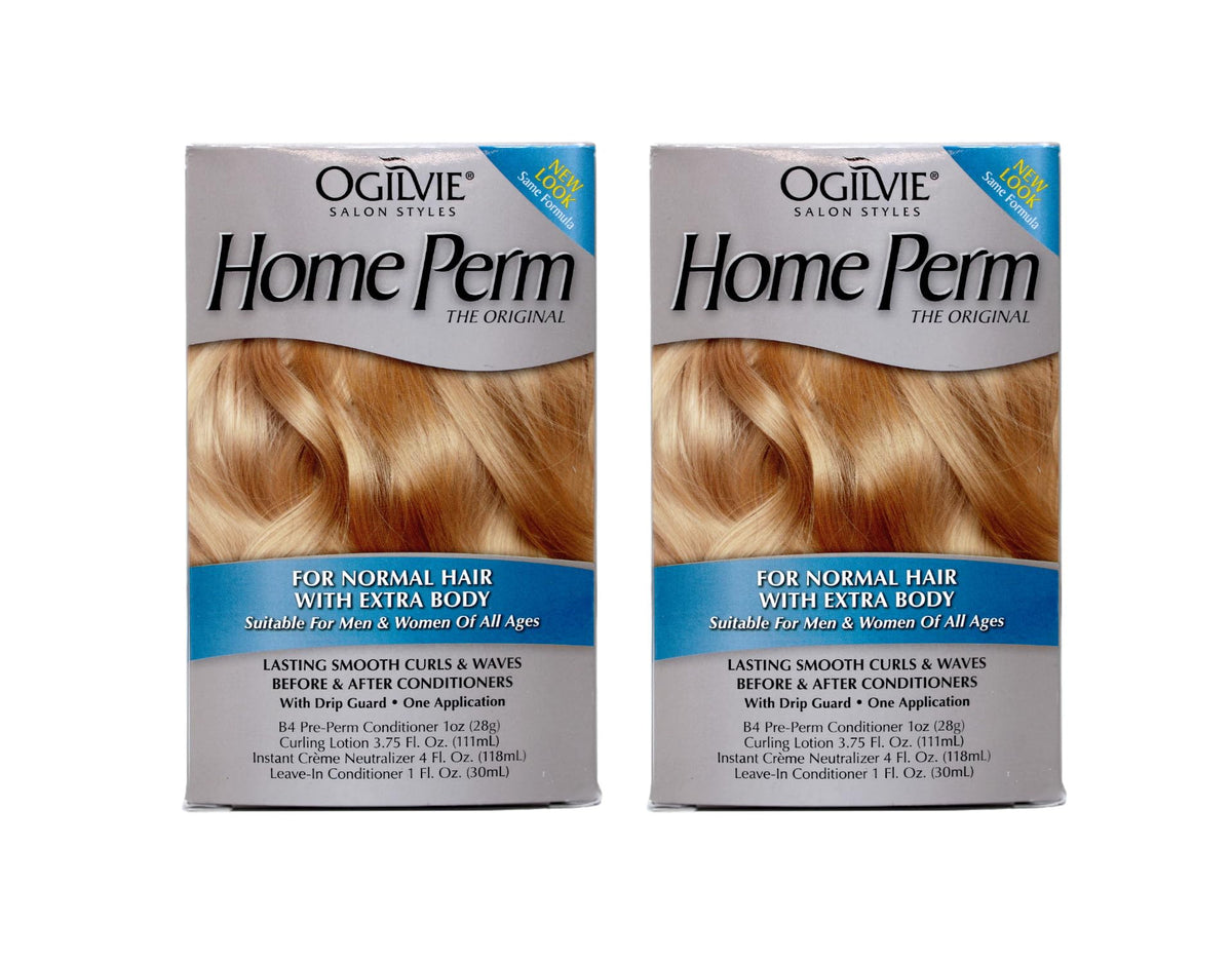 OGILVIE Home Perm original kit box with tools for salon-quality curls at home.