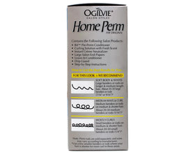 Ogilvie restorative after-perm conditioner on color-treated hair close-up.