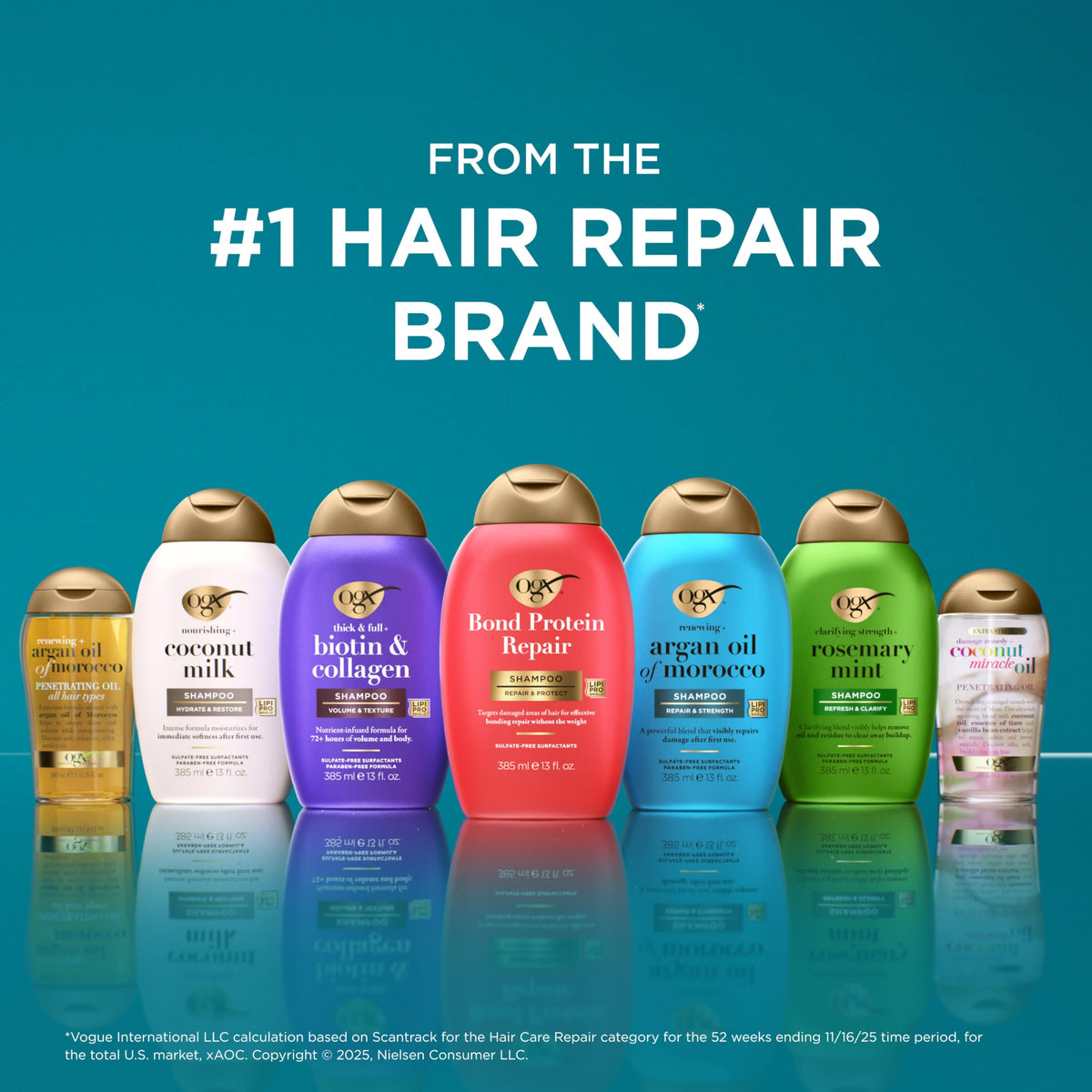 OGX Clarifying Strength shampoo and conditioner pair on shelf