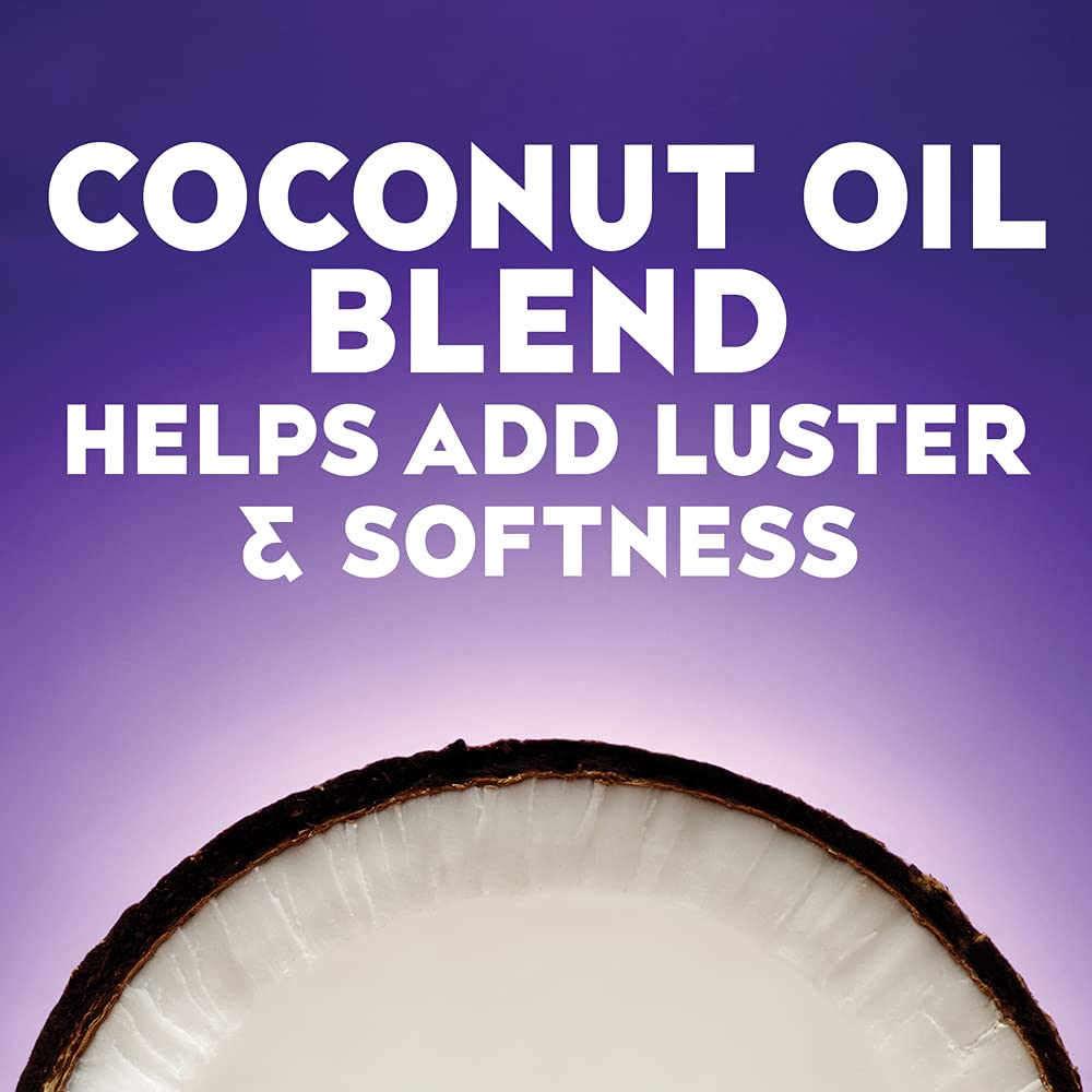 OGX Coconut Miracle Oil scent with vanilla and coconut notes for a tropical fragrance