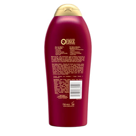 OGX Frizz-Free conditioner bottle with a large 25.4 fl oz size
