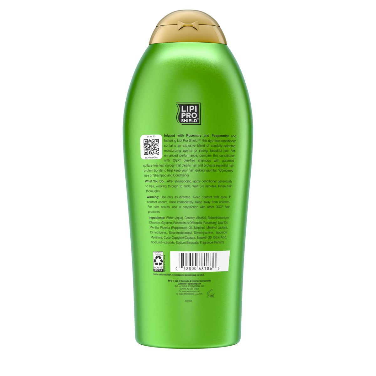 OGX hair after conditioning shows shine and softness