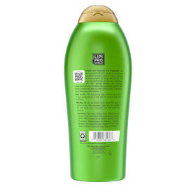 OGX hair after conditioning shows shine and softness