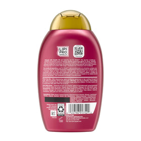 OGX hair after use showing stronger, shiny strands