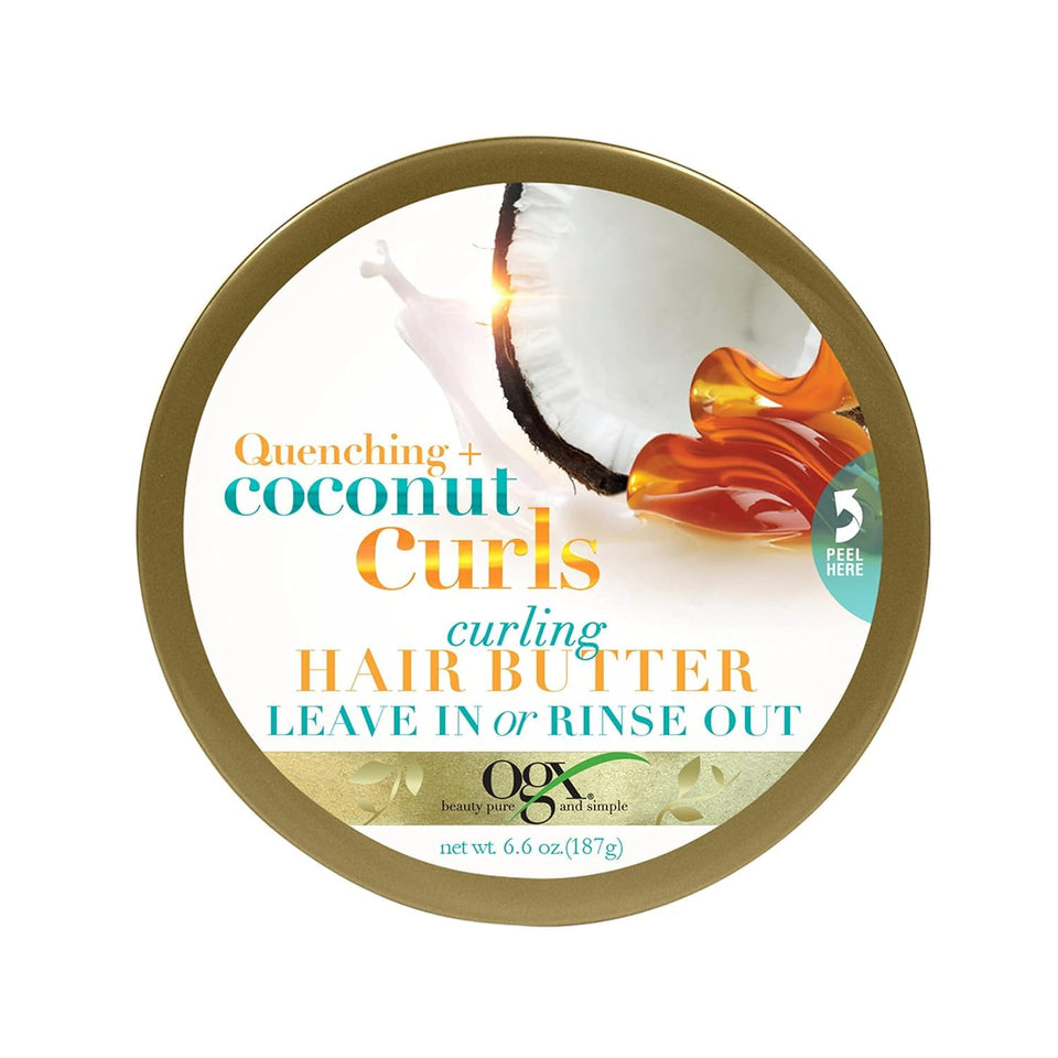 OGX Quenching Coconut Curls Butter 2-pack packshot for hydrated curls