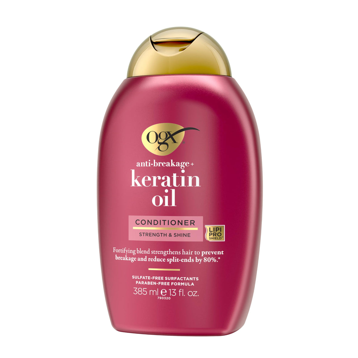 OGX paraben-free and sulfate-free label on packaging