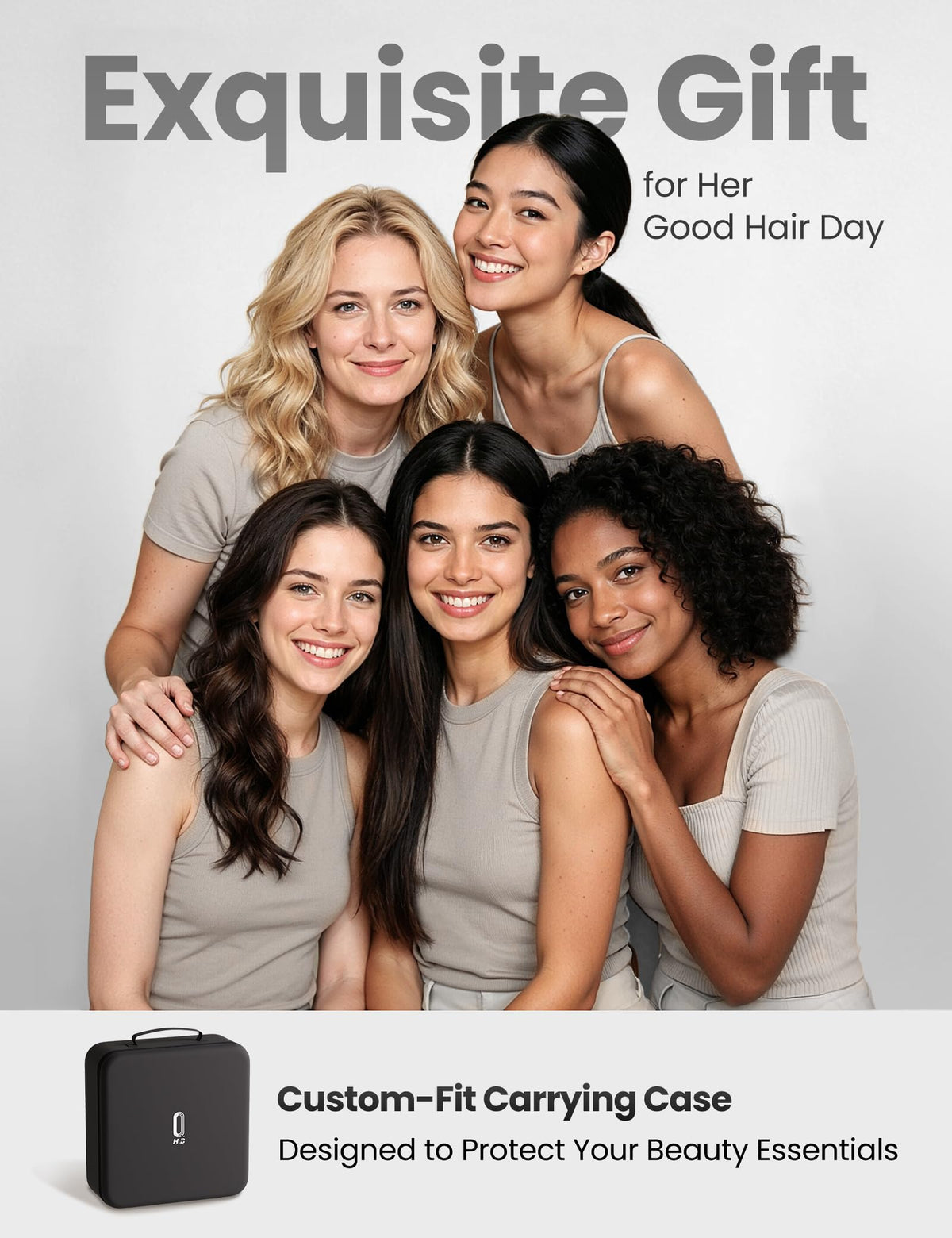 Diffuser attachment enhances even drying and gentle curl definition.