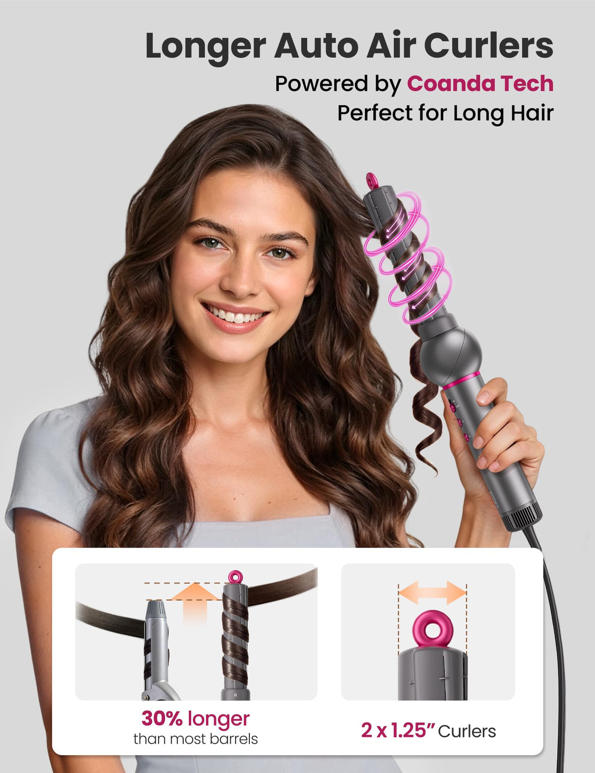 Smart temperature control protects hair while delivering powerful airflow.