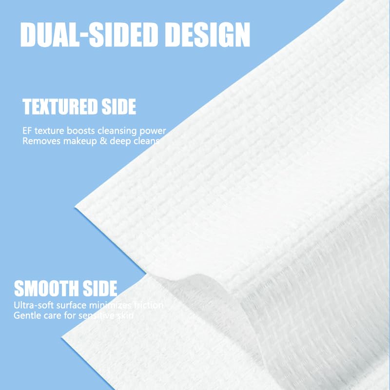 OHOO lint-free towels show plant-fiber construction for clean skin.