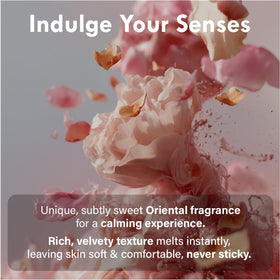 Close-up shows OHMIA vegan cruelty-free label on the bottle