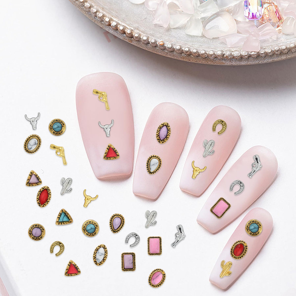 Ohmique cowgirl charms pack for DIY nails and accessories