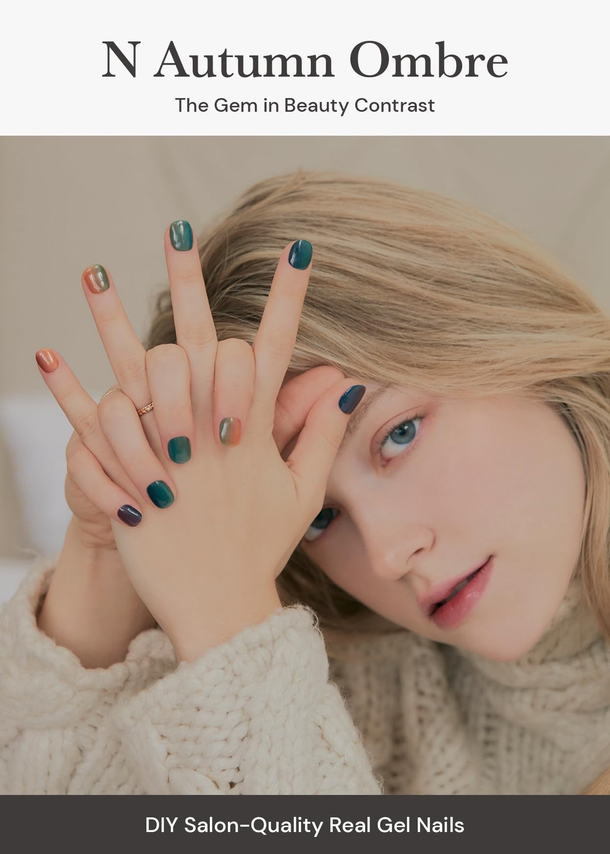 Ohora Autumn Ombre swatch displays vibrant green and brown hues for quick styling.