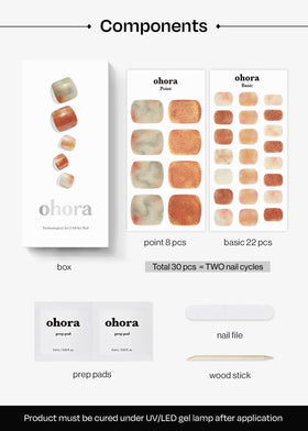 ohora long-lasting nails with waterproof top gel up to two weeks