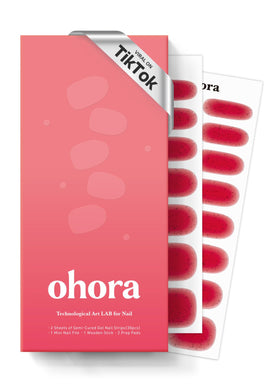 ohora N Jelly Berry wraps box showing the complete manicure kit for at-home use.