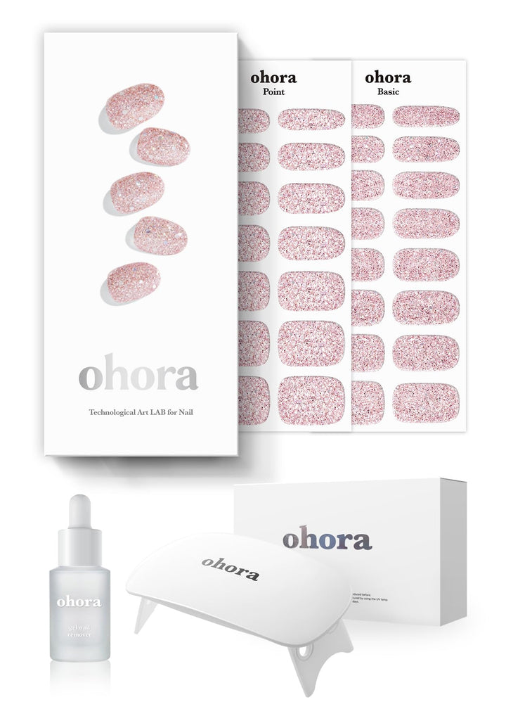 Ohora N Pixie Dust Starter Kit lamp demonstrates salon-grade curing at home.