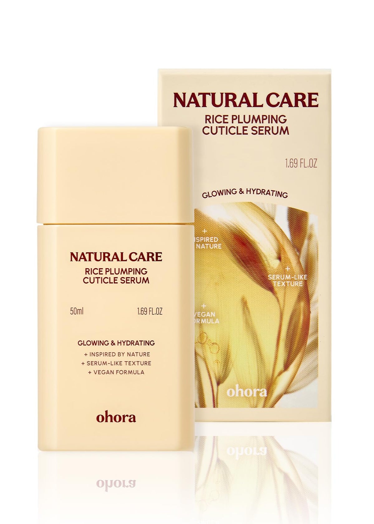 ohora Natural Care Rice Plumping Cuticle Serum bottle for quick absorption and soft cuticles