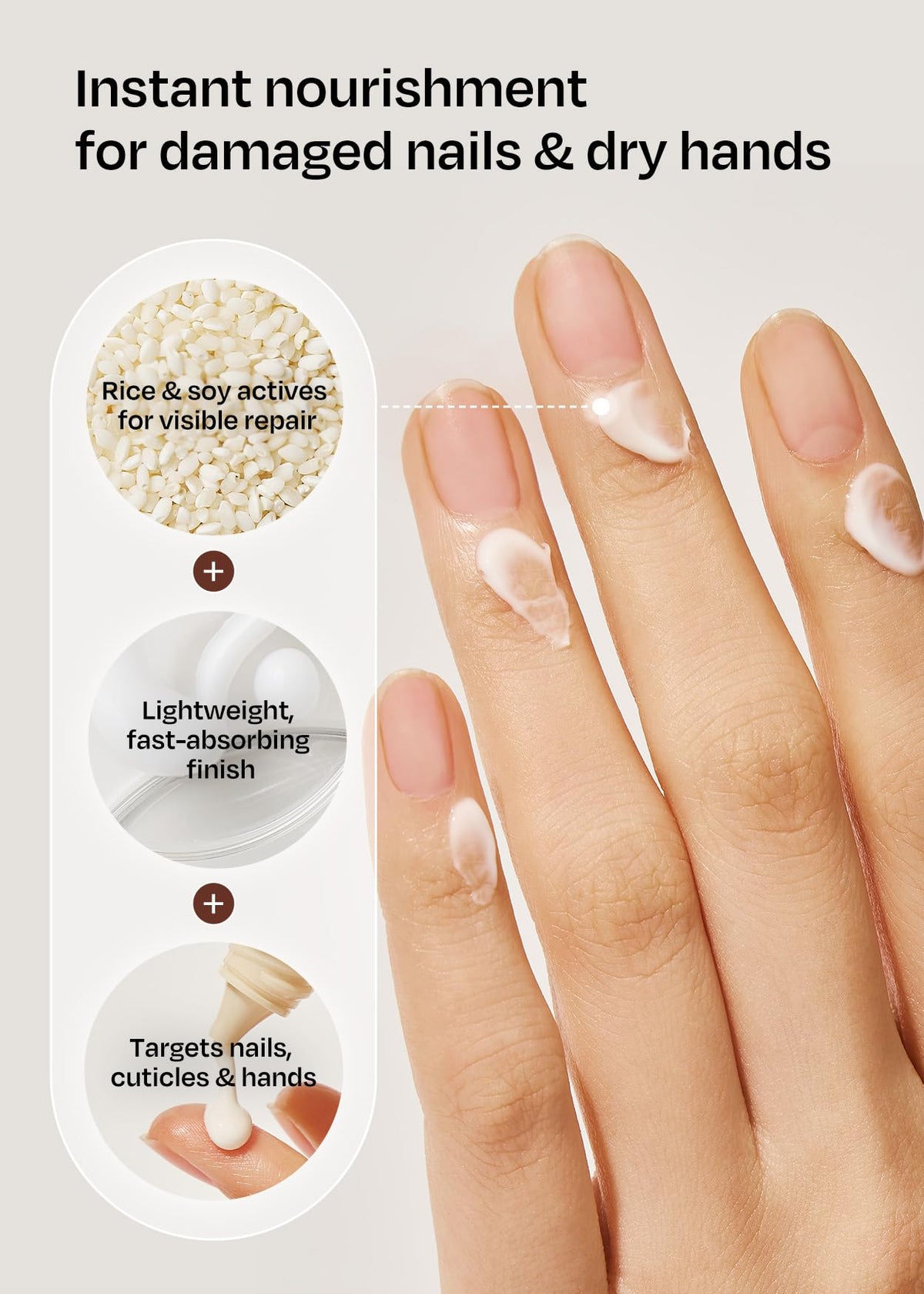 ohora Natural Care Rice Plumping Cuticle Serum dropper dispensing for precise use