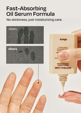 ohora Natural Care Rice Plumping Cuticle Serum ingredients with collagen and vitamin E for nourishment