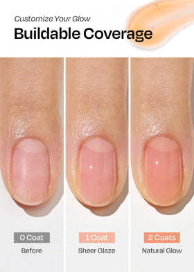 ohora Natural Glow Water Syrup enriched with proteins and MSM for stronger nails.