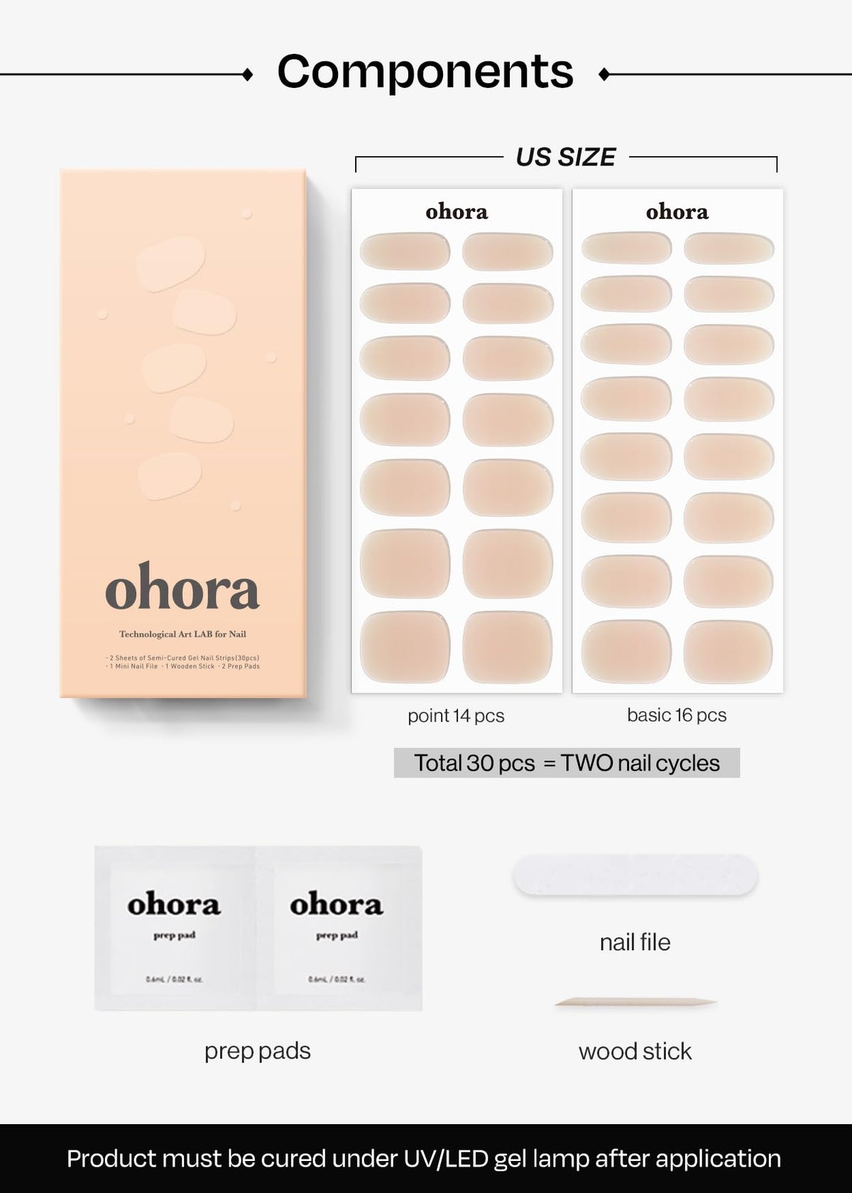 ohora N Bare Milk Tea under UV lamp shows quick curing for lasting wear