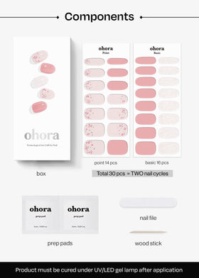 ohora n rose diamond tools included image highlights prep pads and file.