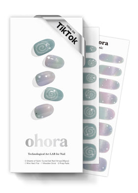 ohora P Azure gel pedi wraps solid colors for a smooth salon-like finish