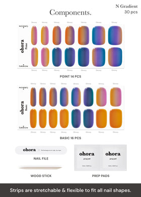 ohora prep pads file and stick shown for prep