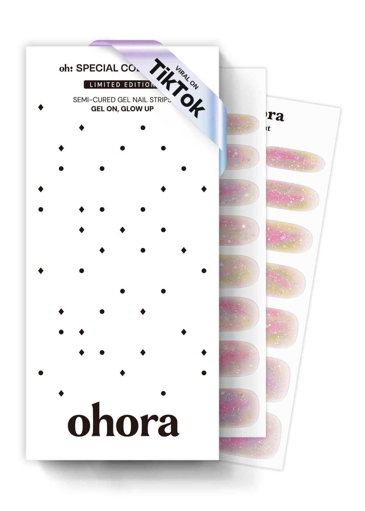 ohora Rainbow Bomb nail wraps for a vivid rainbow ombre manicure