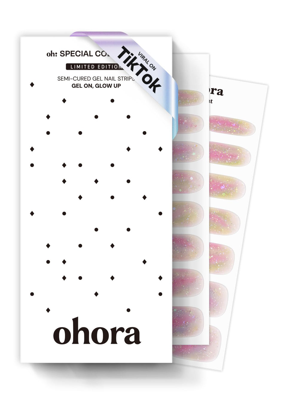 ohora Rainbow Bomb nail wraps for a vivid rainbow ombre manicure