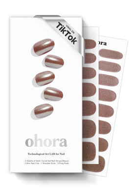 ohora semi cured gel nail strips n chocolate chrome box for an easy at-home manicure