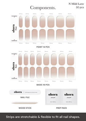 waterproof top layer on ohora gel nail strips maintains shine