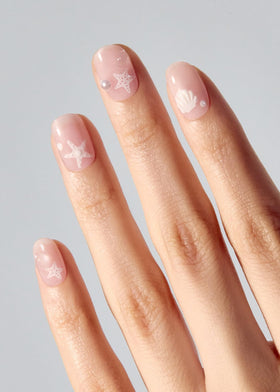 Ohora Seashell Love contents with wraps and tools for easy at-home manicure