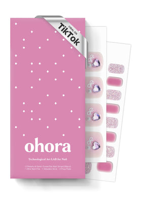 ohora P Pink Bell box with gel pedicure wraps for at-home salon results