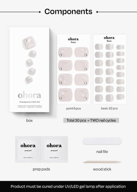 ohora Whisperfly lamp-curing step to set strips under UV/LED light.