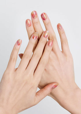 ohora N Floral Fantasy close-up of rainbow ombre finish for vivid color