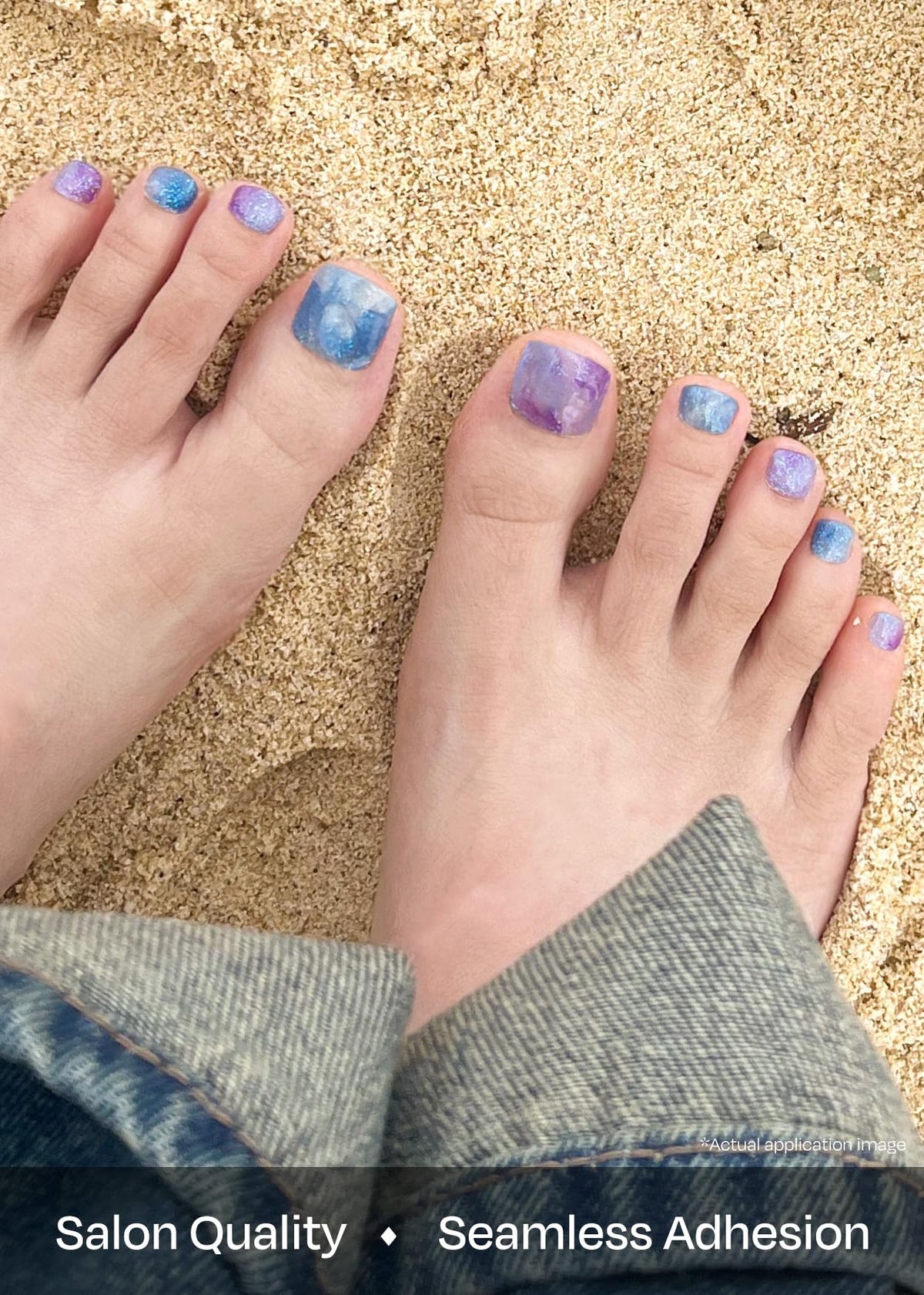 ohora semi-cured pedicure strips long-lasting wear on toes
