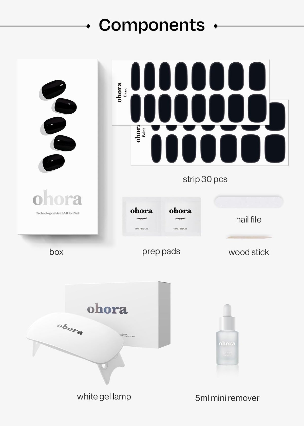 ohora UV lamp for fast curing and durable gel-like finish.