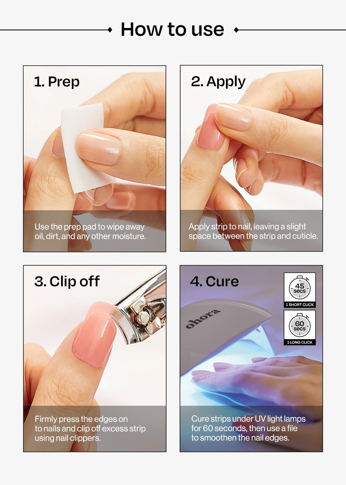 Ohora vegan and cruelty-free nail wraps safe for use