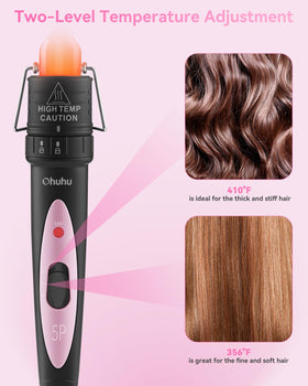 Ohuhu two-clips help secure hair sections for precise curl formation.