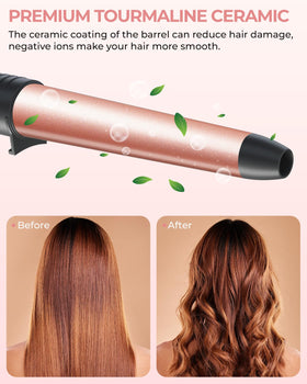 Ohuhu two clips secure hair for precise curling results.