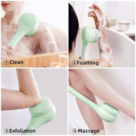 Oh,XIYU with three brush heads enabling deep cleansing exfoliation and massage
