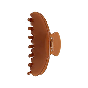OideGuiing durable acetate hair clip, 4-inch light coffee, secure grip for fine to thick hair.
