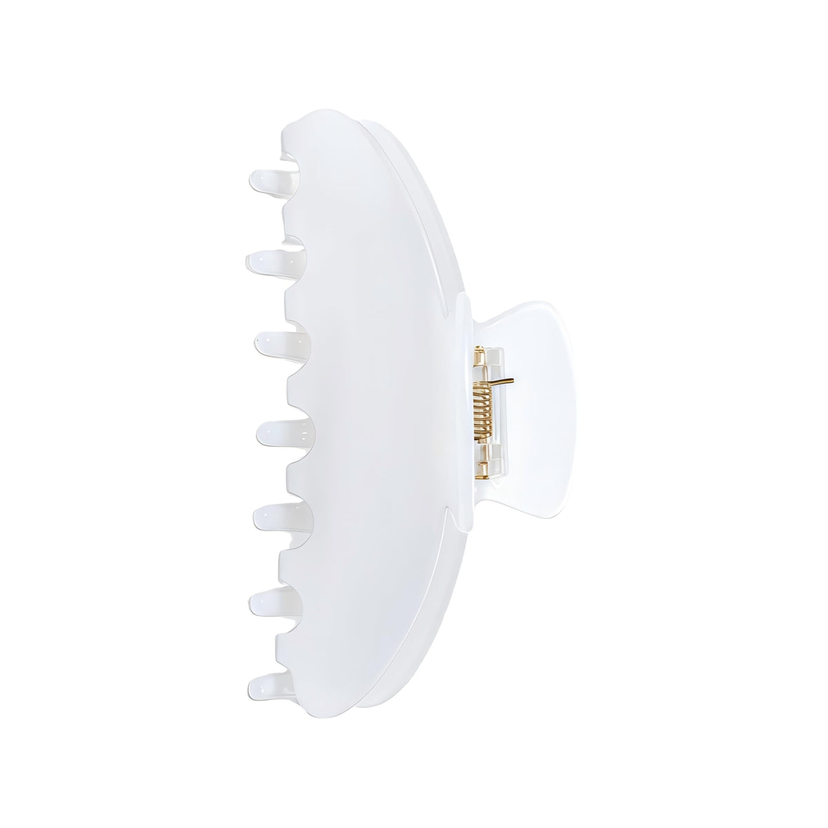OideGuiing Pearl White Claw Clip 4-inch close-up highlighting durable acetate and secure grip
