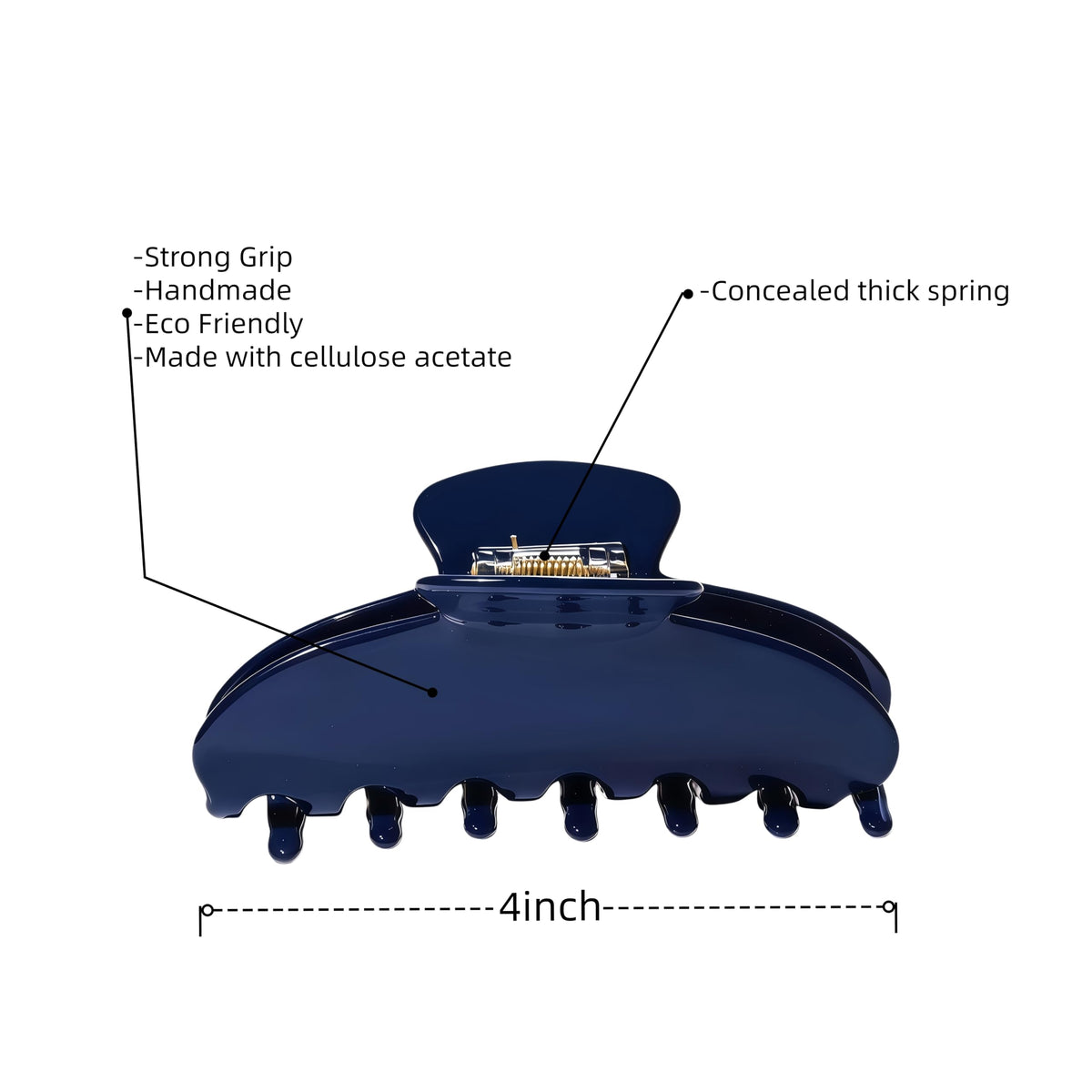 OideGuiing secure-grip acetate clip highlights durable materials for daily use.