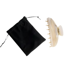 OideGuiing 4-inch creme claw clip securing thick and fine hair