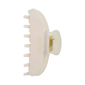 OideGuiing durable acetate hair clip, 4-inch sequin yellow, secure hold for all hair types.